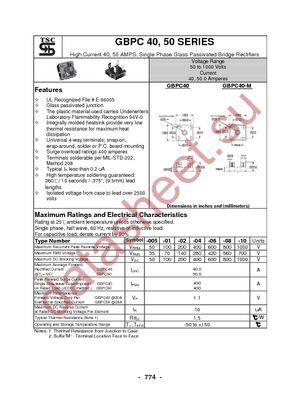 GBPC40005 datasheet  